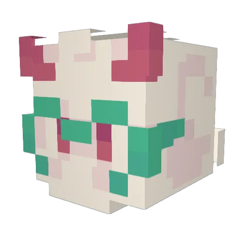 qwernwhacked Minecraft avatar head, 3D render