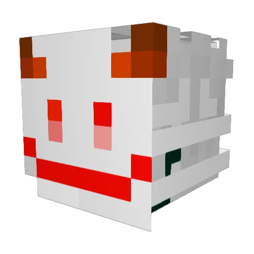 qwertitio Minecraft avatar head, 3D render