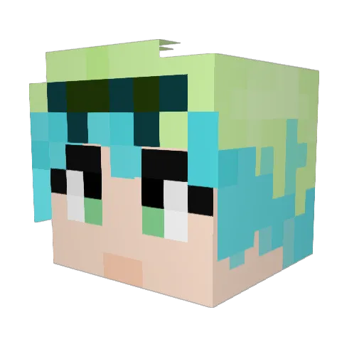 qwerty0838 Minecraft avatar head, 3D render