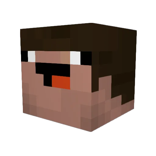 qwerty168 Minecraft avatar head, 3D render