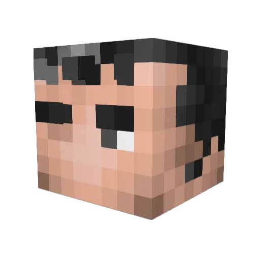 qwerty230 Minecraft avatar head, 3D render