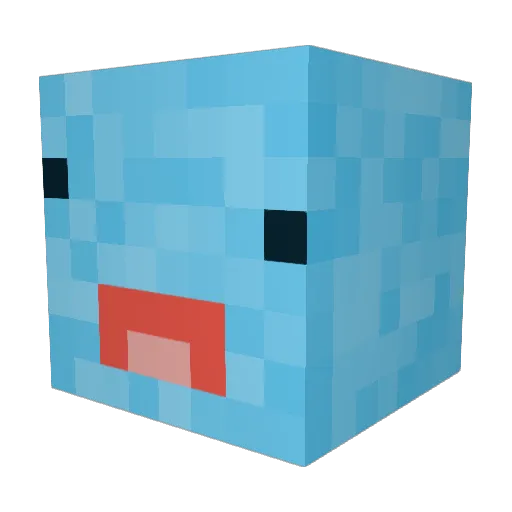 qwerty2qwerty Minecraft avatar head, 3D render