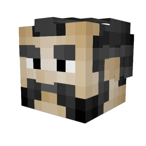 qwerty65 Minecraft avatar head, 3D render