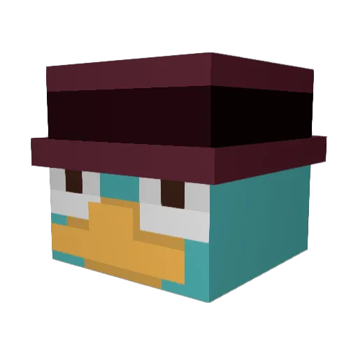 qwerty_1217 Minecraft avatar head, 3D render