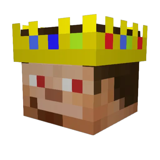 qwerty_E Minecraft avatar head, 3D render