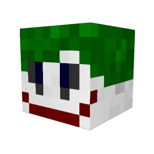 qwertyahov Minecraft avatar head, 3D render