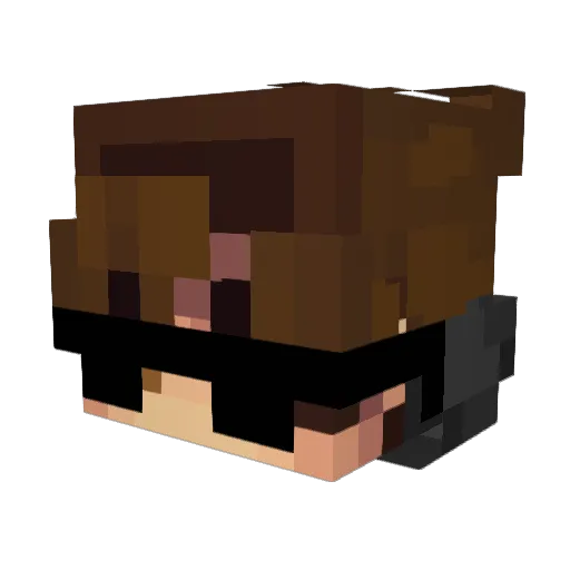 qwertylop Minecraft avatar head, 3D render