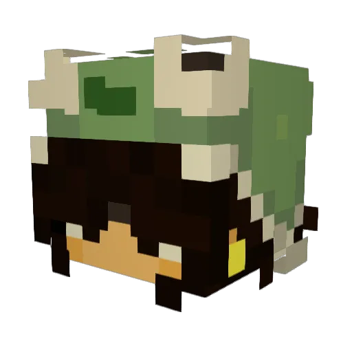 qwertyuiooppp Minecraft avatar head, 3D render