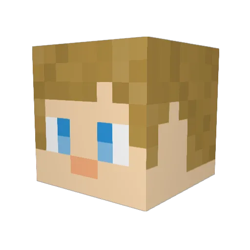 qwertywert Minecraft avatar head, 3D render