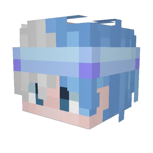 qweryuiop Minecraft avatar head, 3D render