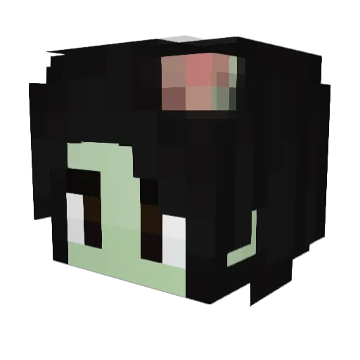 qwesome Minecraft avatar head, 3D render