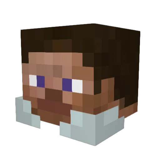 qwewolf Minecraft avatar head, 3D render