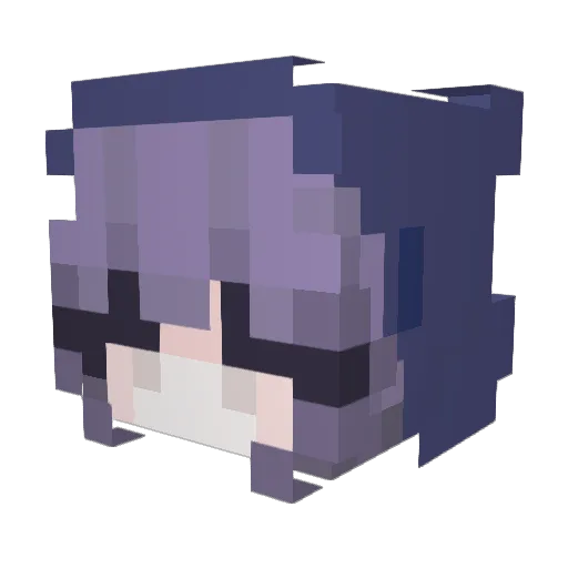 qwexuan Minecraft avatar head, 3D render