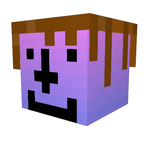 qwff Minecraft avatar head, 3D render