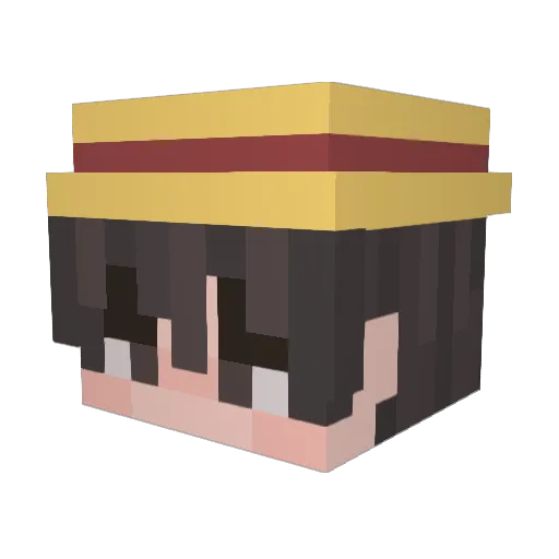 qwiel Minecraft avatar head, 3D render