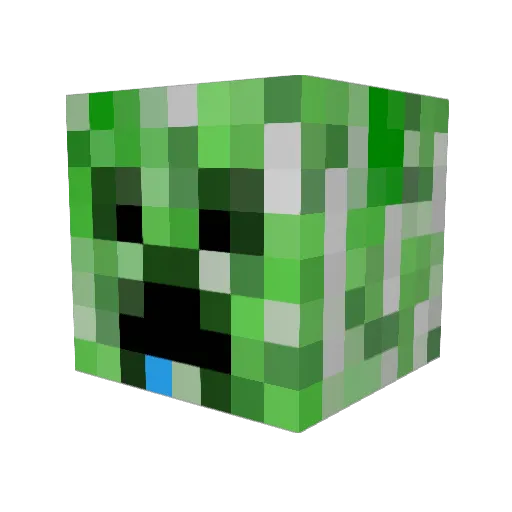 qwiipw Minecraft avatar head, 3D render