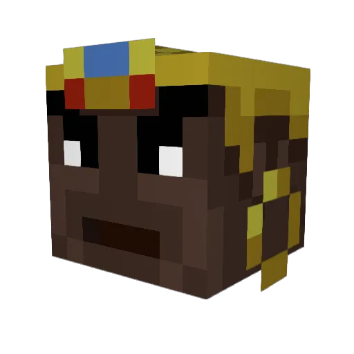 qwika Minecraft avatar head, 3D render