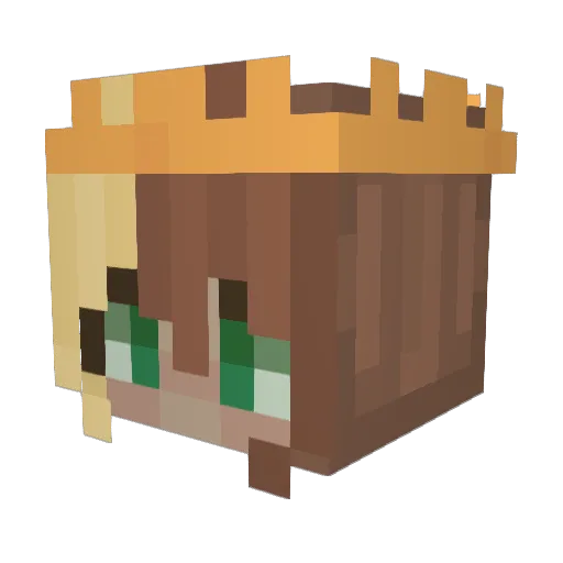 qwin558 Minecraft avatar head, 3D render