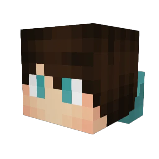 qwinterq Minecraft avatar head, 3D render