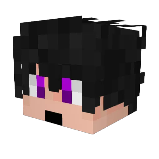 qwizzze6r Minecraft avatar head, 3D render