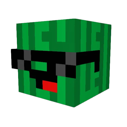 qwoozle Minecraft avatar head, 3D render
