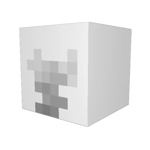 qwopolo Minecraft avatar head, 3D render