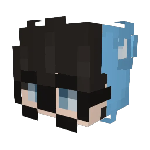 qworep Minecraft avatar head, 3D render