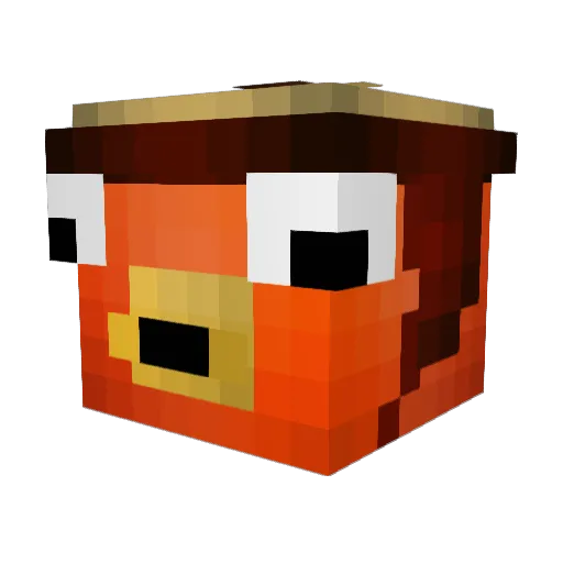 qwosh Minecraft avatar head, 3D render