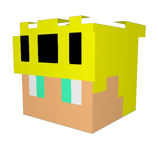 qwp0223 Minecraft avatar head, 3D render