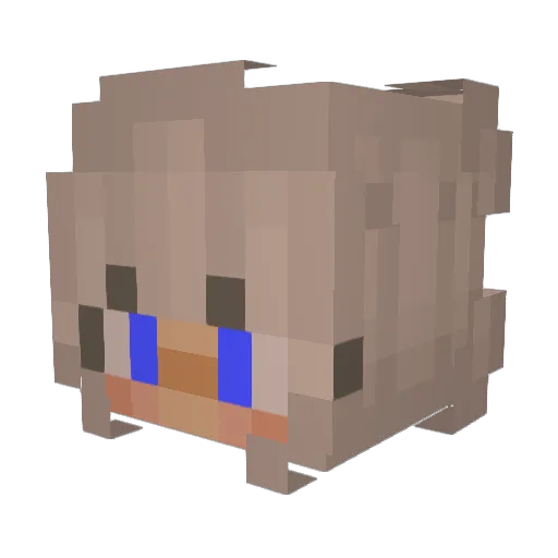 qwq1977 Minecraft avatar head, 3D render