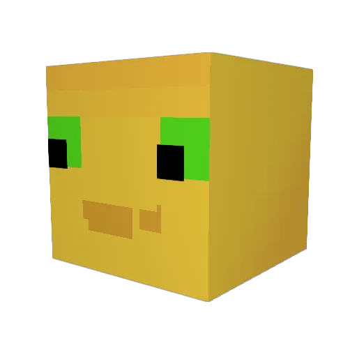 qwq7265 Minecraft avatar head, 3D render