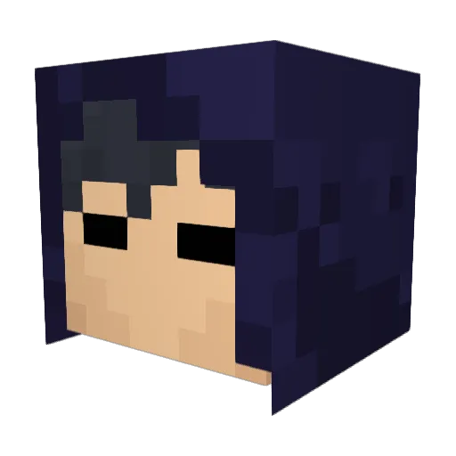 qwqe233 Minecraft avatar head, 3D render