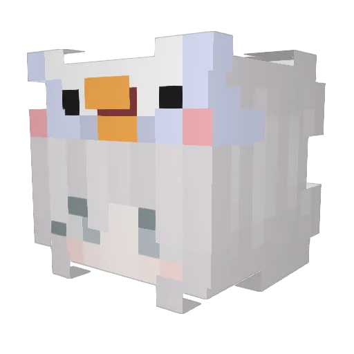 qwqw11 Minecraft avatar head, 3D render