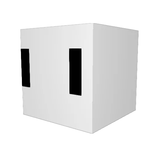 qwri Minecraft avatar head, 3D render