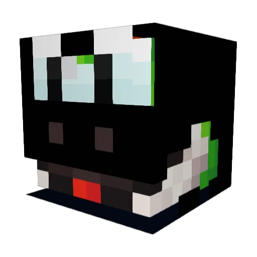 qwsu Minecraft avatar head, 3D render