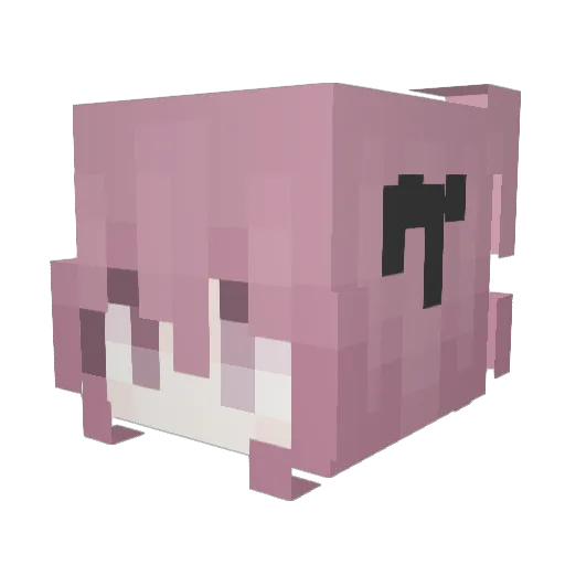 qwvx Minecraft avatar head, 3D render
