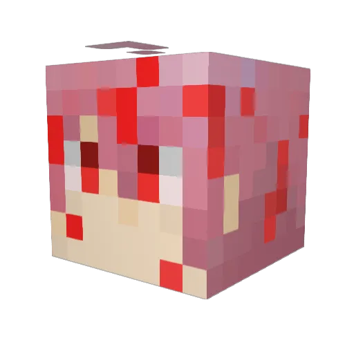 qwwehh Minecraft avatar head, 3D render