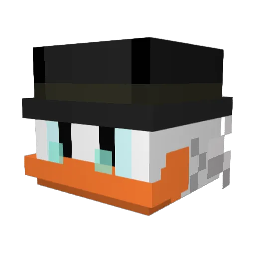 qwwif Minecraft avatar head, 3D render