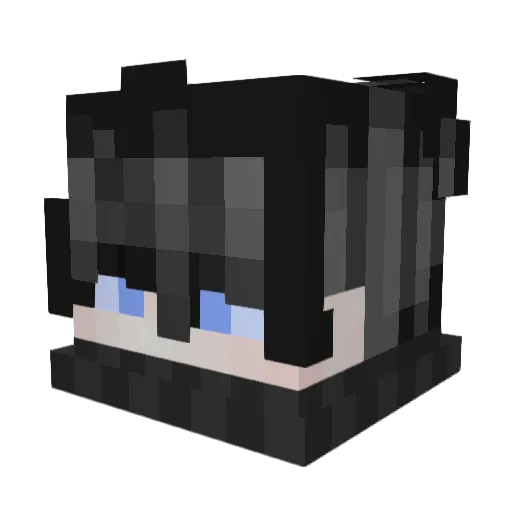 qx2_ Minecraft avatar head, 3D render