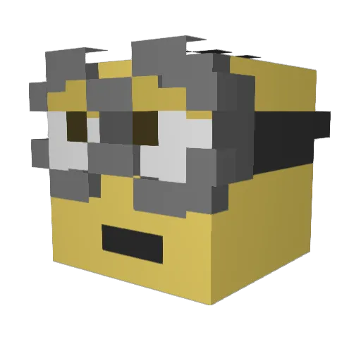 qxantic Minecraft avatar head, 3D render