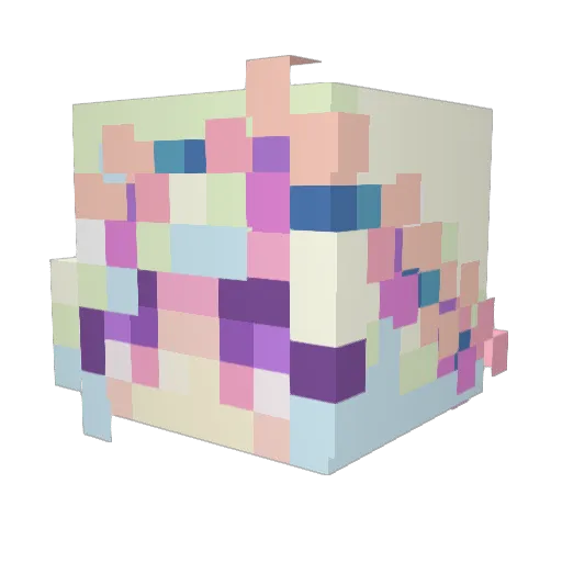 qxh_2001 Minecraft avatar head, 3D render