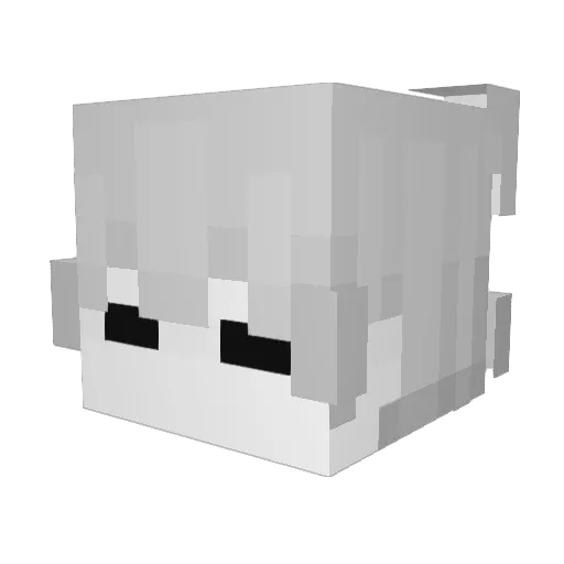 qxinx Minecraft avatar head, 3D render