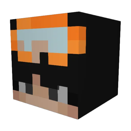 qxleo Minecraft avatar head, 3D render