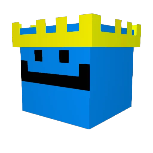 qxre Minecraft avatar head, 3D render