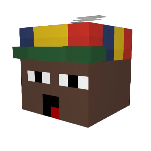 qxreiii Minecraft avatar head, 3D render
