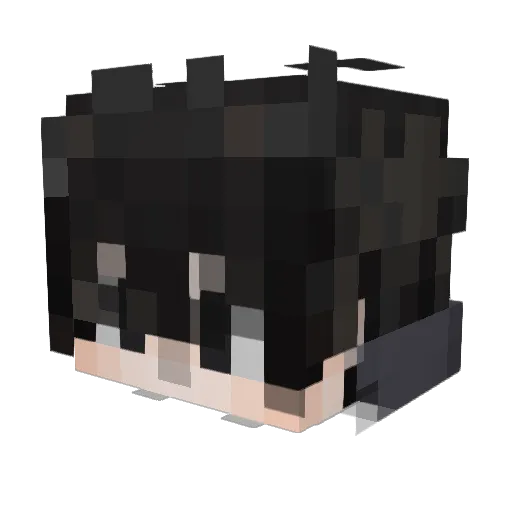 qxrfx Minecraft avatar head, 3D render