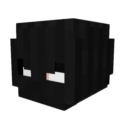qxrq Minecraft avatar head, 3D render