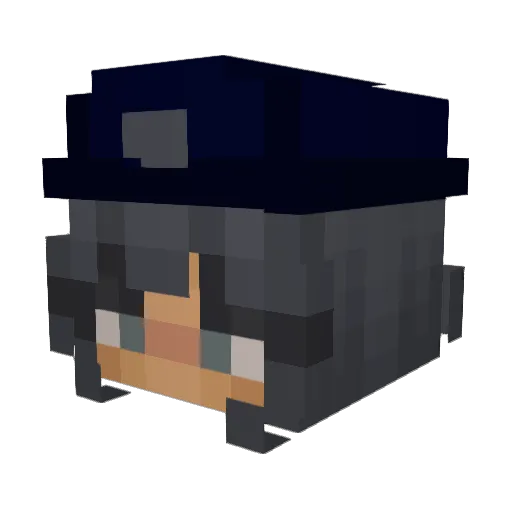 qxsaky Minecraft avatar head, 3D render