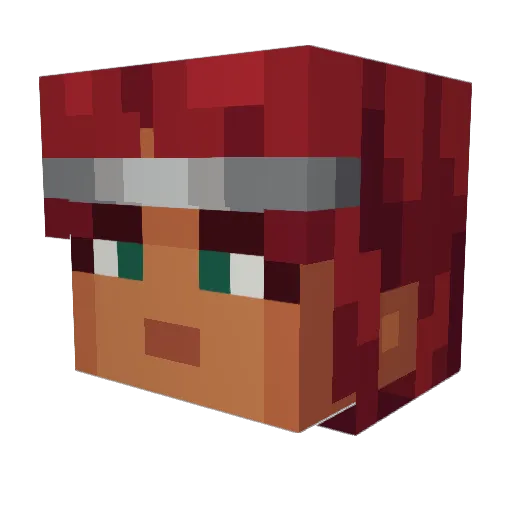 qxsyn Minecraft avatar head, 3D render