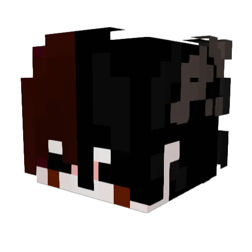 qxuenzx Minecraft avatar head, 3D render